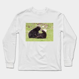 Black bears playing Long Sleeve T-Shirt